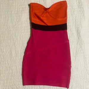 Strapless bodycon dress
